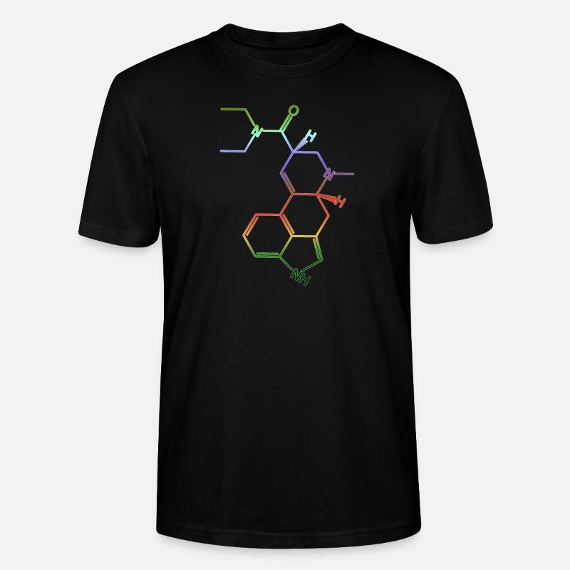 Molécule de formule structurelle LSD A. Hofmann Bicycle Day - T-shirt bio CRAFTER Stanley Stella Unisexe - noir