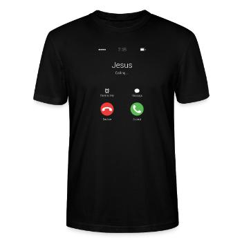Christen Pfarrer Priester Lustig Geschenk - Stanley/Stella Unisex Bio-T-Shirt CRAFTER - Schwarz - Vorne - Alina (178cm) & Michal (187cm)