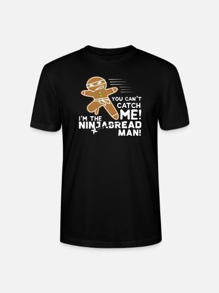 Funny Parody Gingerbread Ninjabread Ninja Gift - Stanley/Stella CRAFTER Unisex Organic T-Shirt - black