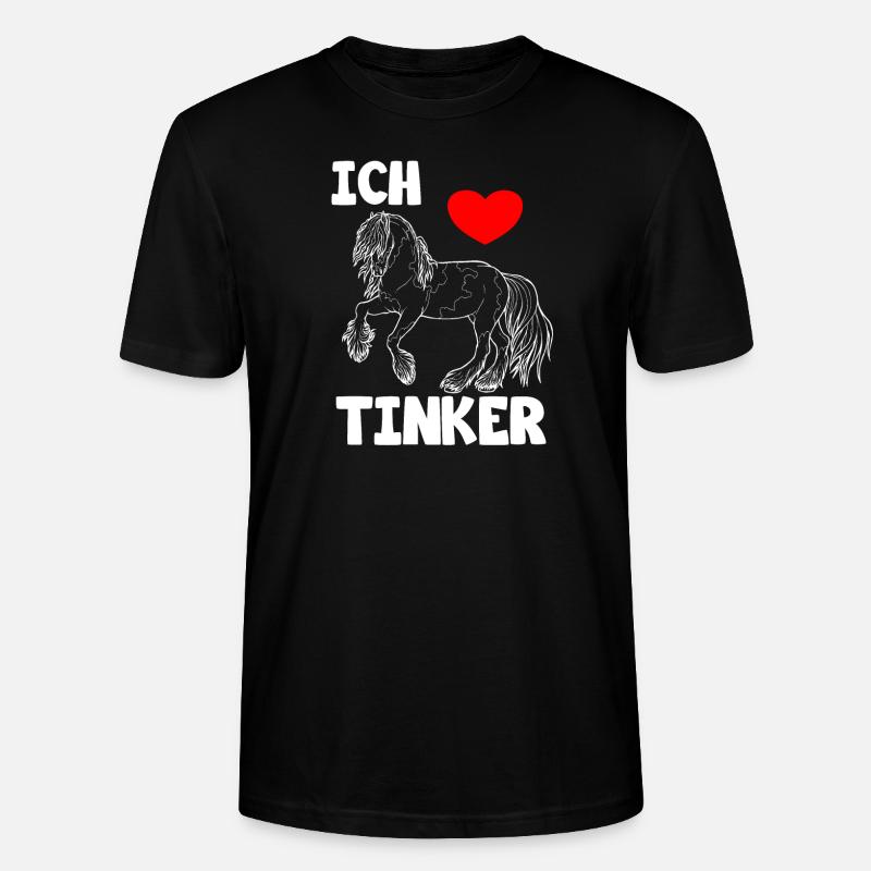 J’aime les chevaux de Tinker - T-shirt bio CRAFTER Stanley Stella Unisexe - noir