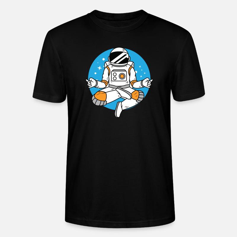 Yoga Astronaut - Stanley/Stella Unisex Bio-T-Shirt CRAFTER - Schwarz
