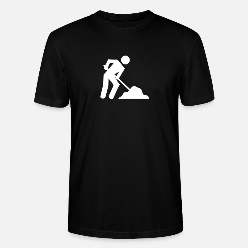 Bauarbeiter weiß - Stanley/Stella Unisex Bio-T-Shirt CRAFTER - Schwarz