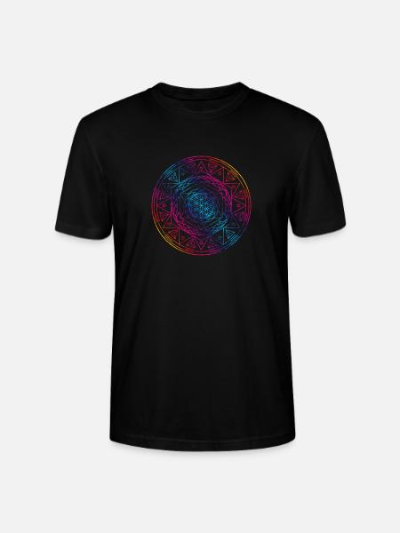Sacred Geometry TetraFlower - Stanley/Stella CRAFTER Unisex Organic T-Shirt - black