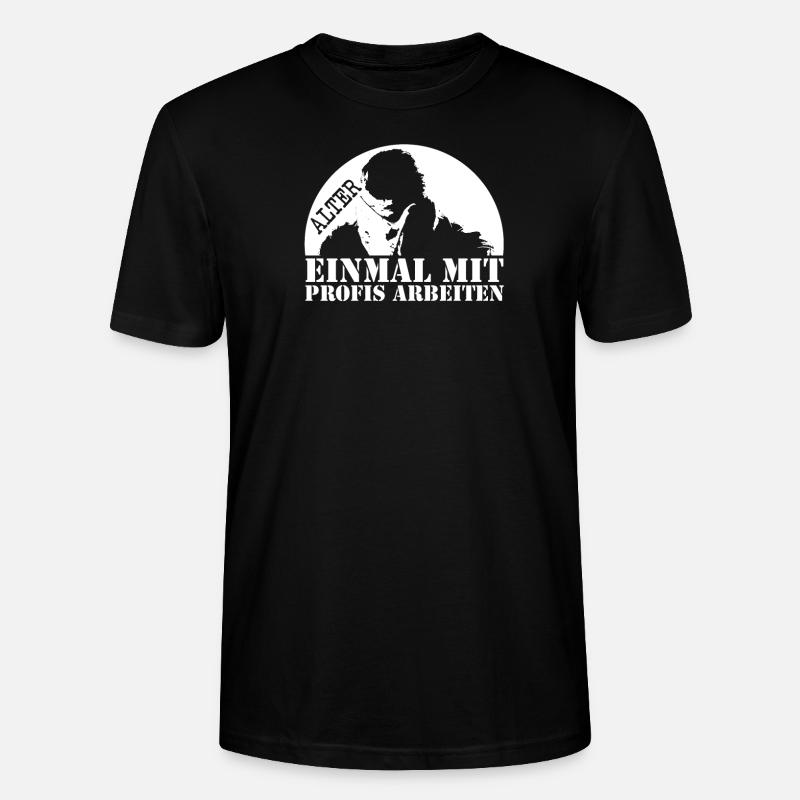 Alter einmal mit Profis arbeiten - Stanley/Stella Unisex Bio-T-Shirt CRAFTER - Schwarz