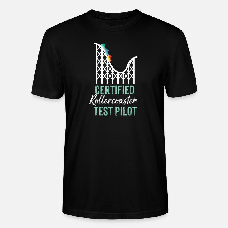 Certified Rollercoaster Test Pilot - Stanley/Stella Unisex Bio-T-Shirt CRAFTER - Schwarz