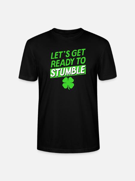 St Patricks day Stumble - Stanley/Stella CRAFTER Unisex Organic T-Shirt - black