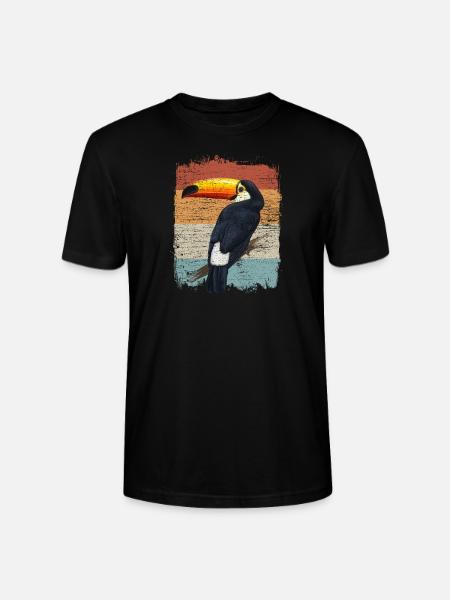 Toucan retro - Stanley/Stella CRAFTER Unisex Organic T-Shirt - black