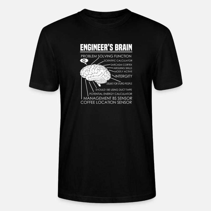 Engineer's Brain Problem Solving - Stanley/Stella CRAFTER Unisex Organic T-Shirt - black