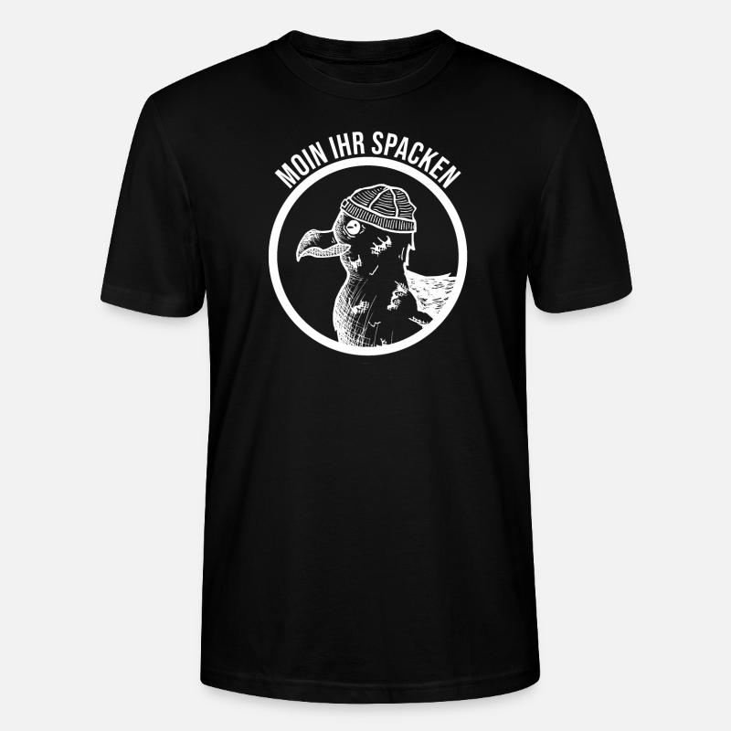Möwe Moin - Stanley/Stella Unisex Bio-T-Shirt CRAFTER - Schwarz