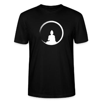 enso spiritualität zen buddhismus - Stanley/Stella Unisex Bio-T-Shirt CRAFTER - Schwarz - Vorne - Alina (178cm) & Michal (187cm)