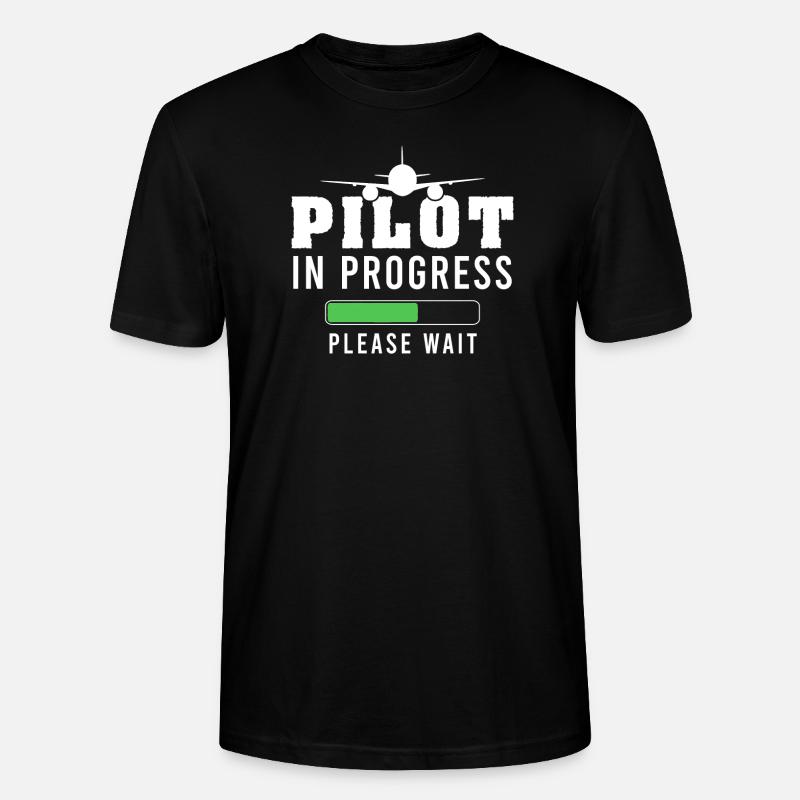 Pilot in training - Stanley/Stella CRAFTER Unisex Organic T-Shirt - black