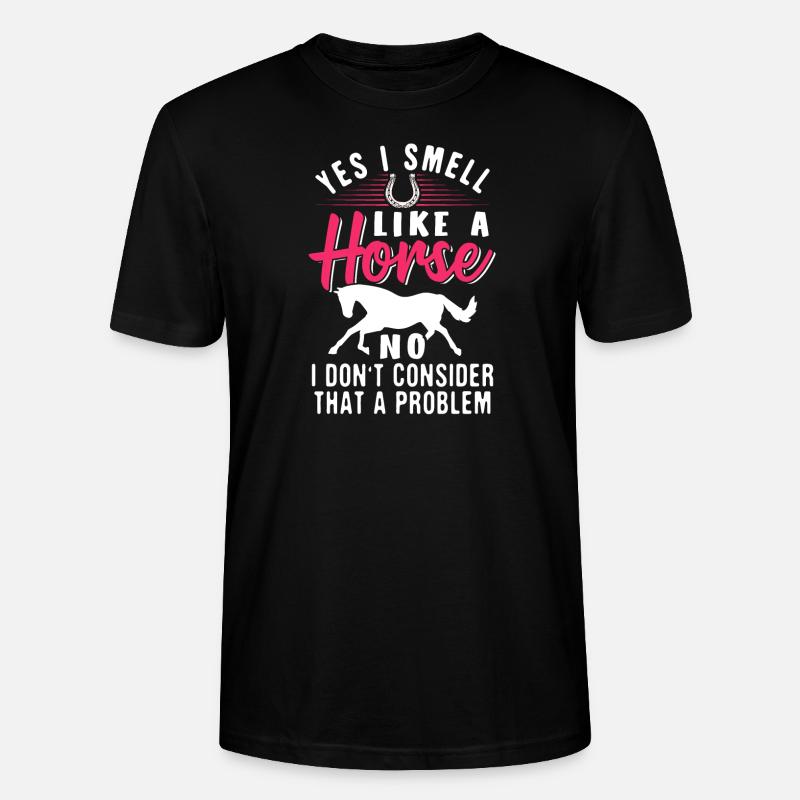 Rieche nach Pferd - Stanley/Stella Unisex Bio-T-Shirt CRAFTER - Schwarz