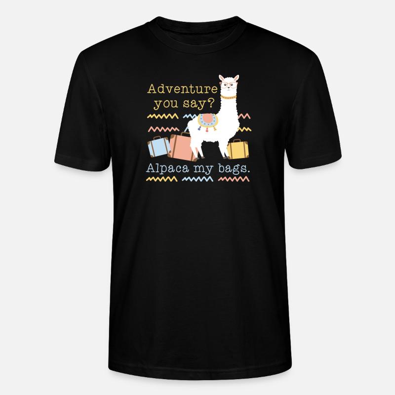 Aventure lama - T-shirt bio CRAFTER Stanley Stella Unisexe - noir