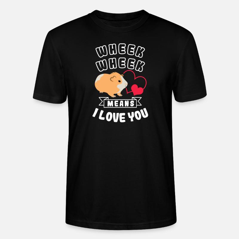 Amour de cochon d'Inde - T-shirt bio CRAFTER Stanley Stella Unisexe - noir