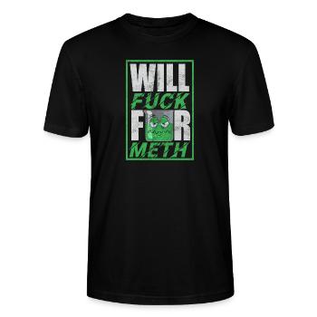 Drôle de meth design - T-shirt bio CRAFTER Stanley Stella Unisexe - noir - Devant - Alina (178cm) & Michal (187cm)
