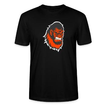 Tête de gros singe - T-shirt bio CRAFTER Stanley Stella Unisexe - noir - Devant - Alina (178cm) & Michal (187cm)