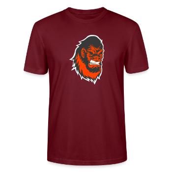 Tête de gros singe - T-shirt bio CRAFTER Stanley Stella Unisexe - bordeaux - Devant - Alina (178cm) & Michal (187cm)