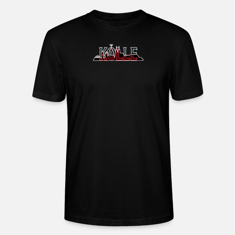 Kölle mit Skyline - Stanley/Stella Unisex Bio-T-Shirt CRAFTER - Schwarz