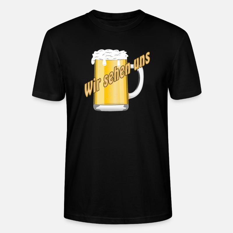Bierglas Wir sehen uns - Stanley/Stella Unisex Bio-T-Shirt CRAFTER - Schwarz