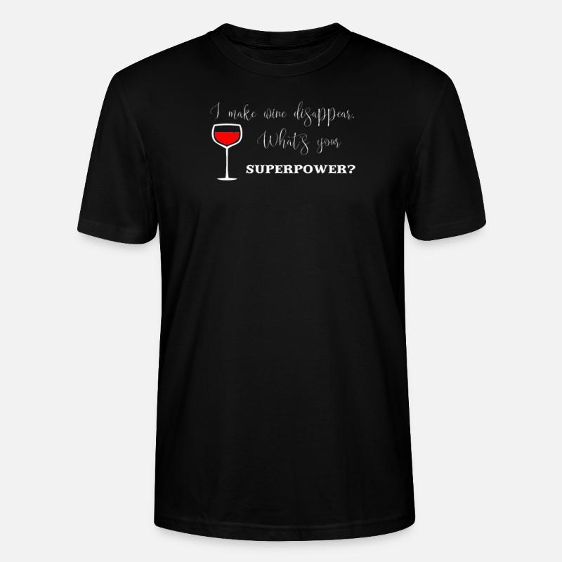 Neues Weintrinkergeschenk Ich lasse Wein verschwinden - Stanley/Stella Unisex Bio-T-Shirt CRAFTER - Schwarz