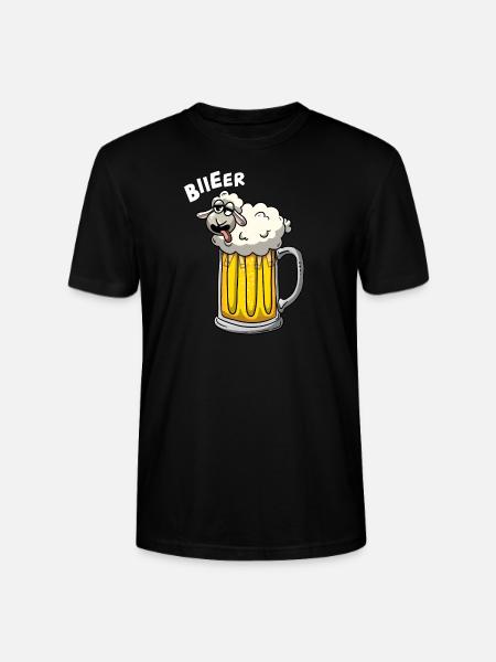 Schaf im Bier - Stanley/Stella Unisex Bio-T-Shirt CRAFTER - Schwarz