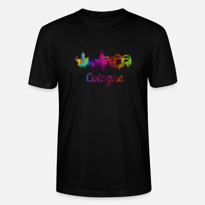 Köln Skyline bunt - Stanley/Stella Unisex Bio-T-Shirt CRAFTER - Schwarz