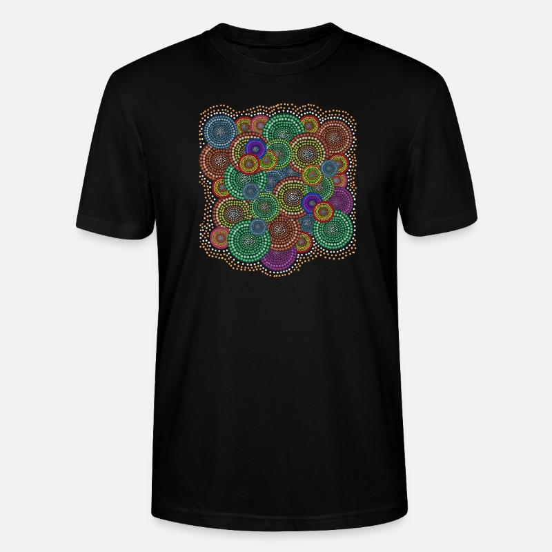 Aboriginal Art Pattern - Stanley/Stella CRAFTER Unisex Organic T-Shirt - black