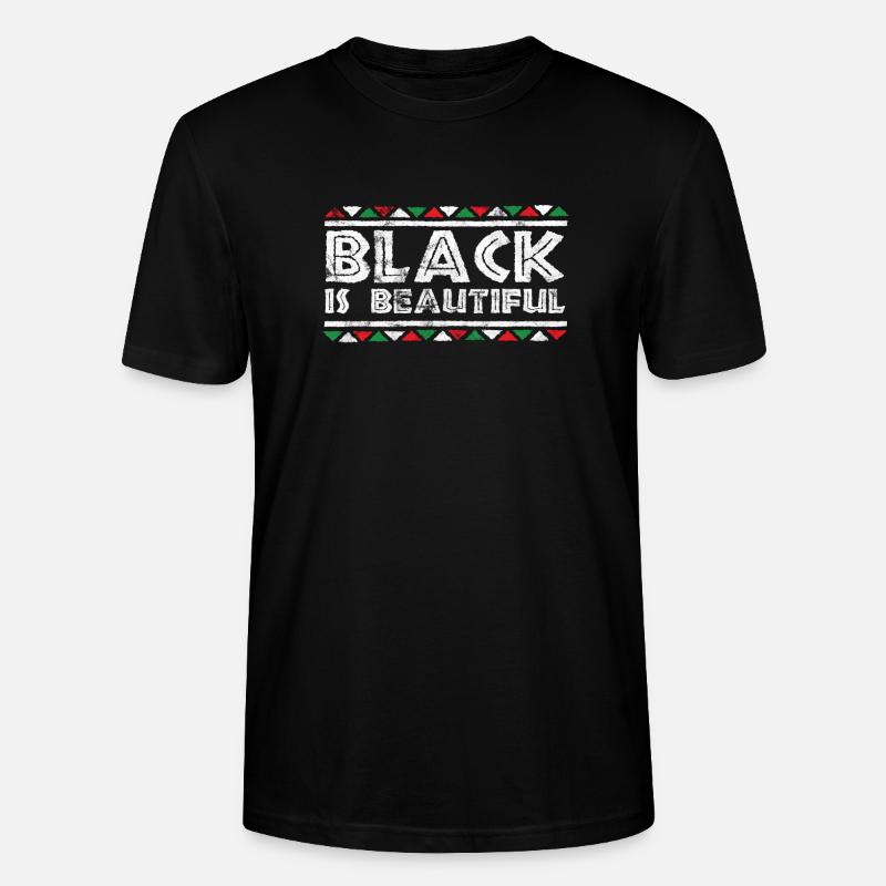 Black is Beautiful BLM - T-shirt bio CRAFTER Stanley Stella Unisexe - noir