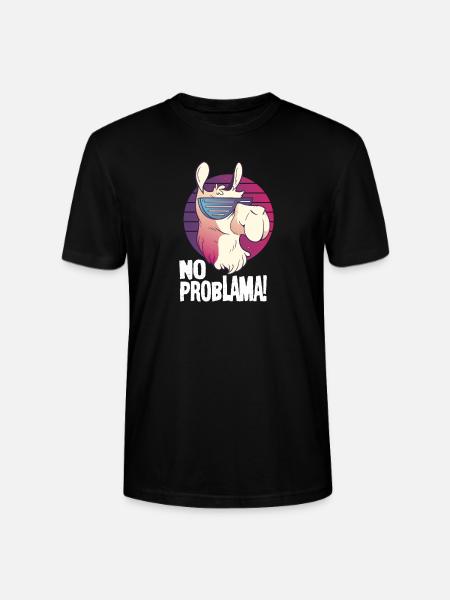 No Problama - Alpaca Llama funny gift motif - Stanley/Stella CRAFTER Unisex Organic T-Shirt - black