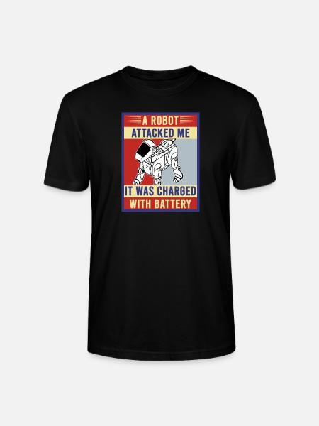 Robot dog gift idea - Stanley/Stella CRAFTER Unisex Organic T-Shirt - black