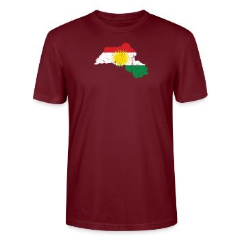 Son Biji Kurdistan - Don kurde avec le Kurdistan - T-shirt bio CRAFTER Stanley Stella Unisexe - bordeaux - Devant - Alina (178cm) & Michal (187cm)
