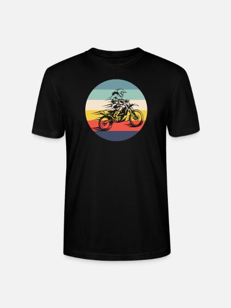 Motocross Vintage Motocross Retro Motocross - Stanley/Stella CRAFTER Unisex Organic T-Shirt - black