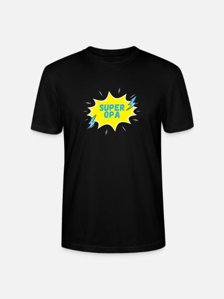 SUPER OPA! - Stanley/Stella Unisex Bio-T-Shirt CRAFTER - Schwarz