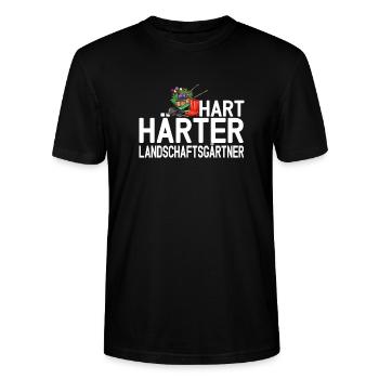 Hart Härter Landschaftsgärtner - Stanley/Stella Unisex Bio-T-Shirt CRAFTER - Schwarz - Vorne - Alina (178cm) & Michal (187cm)