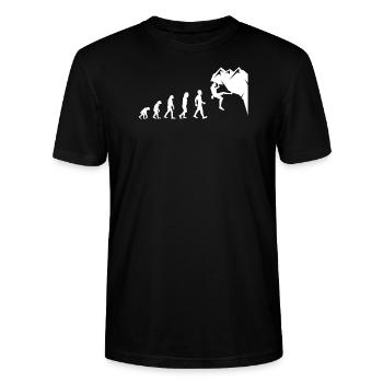 Escalade pour grimpeur Funny Evolution - T-shirt bio CRAFTER Stanley Stella Unisexe - noir - Devant - Alina (178cm) & Michal (187cm)