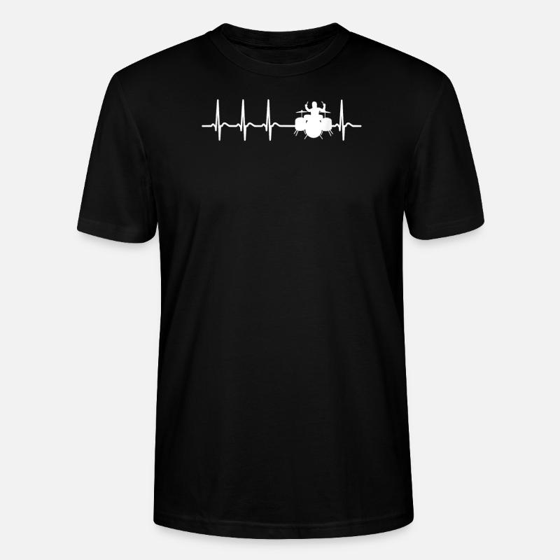 Heartbeat Drummer Drums - Stanley/Stella Unisex Bio-T-Shirt CRAFTER - Schwarz