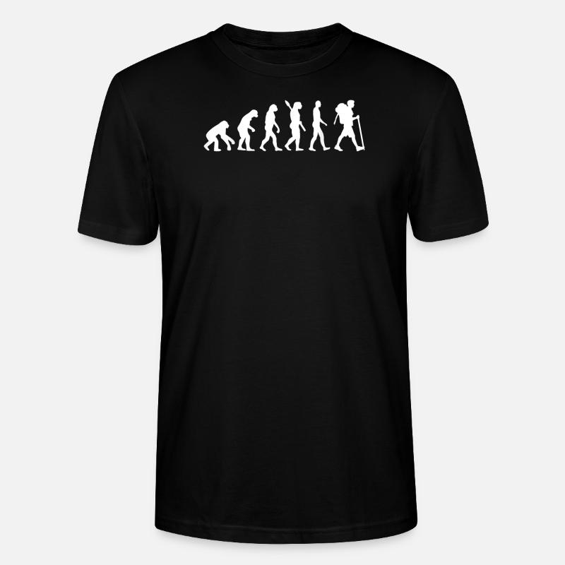Hiker Evolution - Stanley/Stella CRAFTER Unisex Organic T-Shirt - black