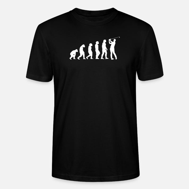 Evolution Golf Entwicklung Golfspieler - Stanley/Stella Unisex Bio-T-Shirt CRAFTER - Schwarz