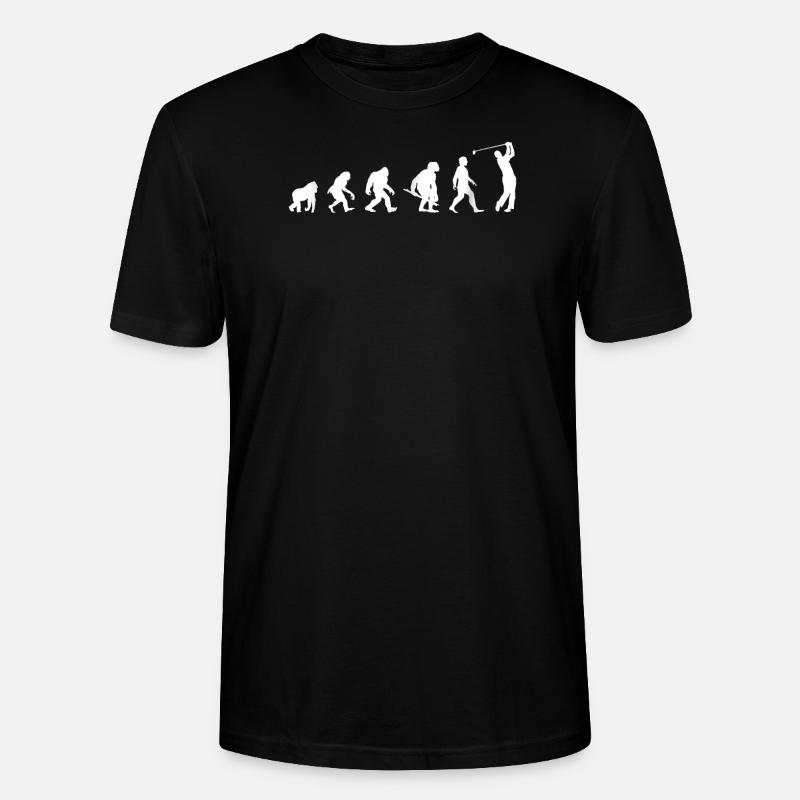 Golfeur Evolution Funny Golfer - T-shirt bio CRAFTER Stanley Stella Unisexe - noir