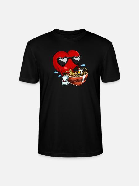Valentines Day Boys Ramen Japanese - Stanley/Stella CRAFTER Unisex Organic T-Shirt - black