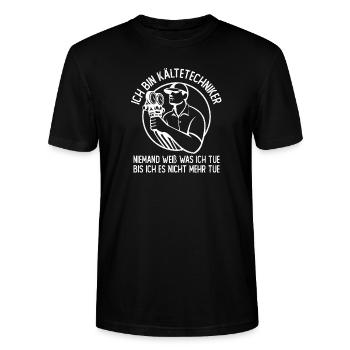 Kältetechniker Klimatechniker - Stanley/Stella Unisex Bio-T-Shirt CRAFTER - Schwarz - Vorne - Alina (178cm) & Michal (187cm)