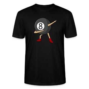 Dabbing 8 Ball Pool Billiards Player Boy - Stanley/Stella CRAFTER Unisex Organic T-Shirt - black - Front - Alina (178cm) & Michal (187cm)