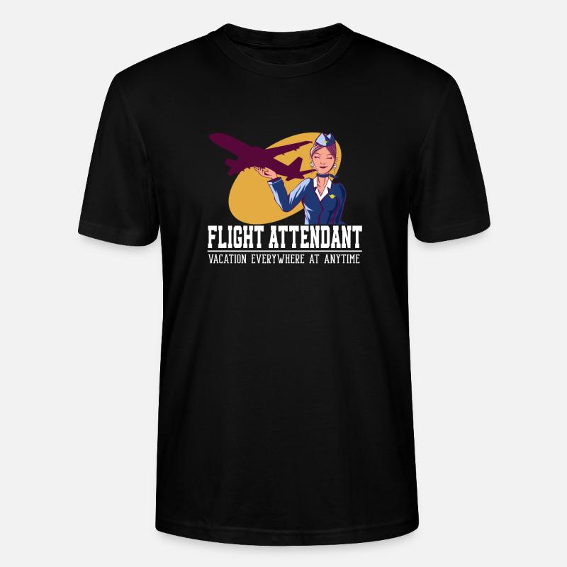 Flight Attendant Vacation Everywhere - Stanley/Stella Unisex Bio-T-Shirt CRAFTER - Schwarz