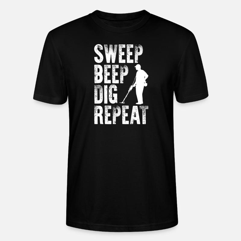 Sweep Beep Dig Repeat - T-shirt bio CRAFTER Stanley Stella Unisexe - noir