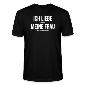 3D Drucken / 3D Druck / Prototyp - Stanley/Stella Unisex Bio-T-Shirt CRAFTER - Schwarz - Vorne - Alina (178cm) & Michal (187cm)