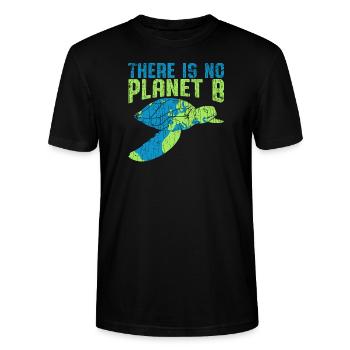 No Planet B - Stanley/Stella Unisex Bio-T-Shirt CRAFTER - Schwarz - Vorne - Alina (178cm) & Michal (187cm)