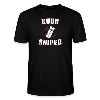 Kubb Sniper kubb Yard Spielspieler - Stanley/Stella Unisex Bio-T-Shirt CRAFTER - Schwarz - Vorne - Alina (178cm) & Michal (187cm)