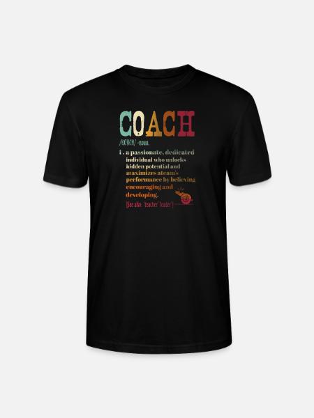 Coach Definition Funny Coach - Stanley/Stella CRAFTER Unisex Organic T-Shirt - black