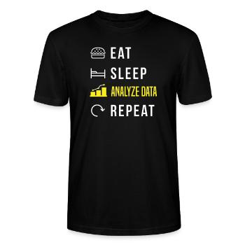 Data Analytics Data Engineering for a Data - Stanley/Stella CRAFTER Unisex Organic T-Shirt - black - Front - Alina (178cm) & Michal (187cm)