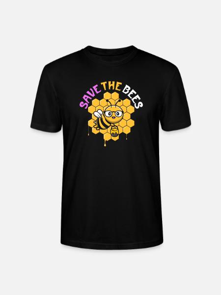 Save The Bees - Stanley/Stella CRAFTER Unisex Organic T-Shirt - black